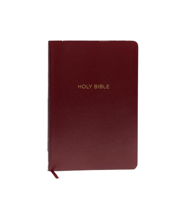 NKJV, Reference Bible, Center-Column Giant Print, Red Letter Edition, Comfort Print, Leatherflex Burgundy