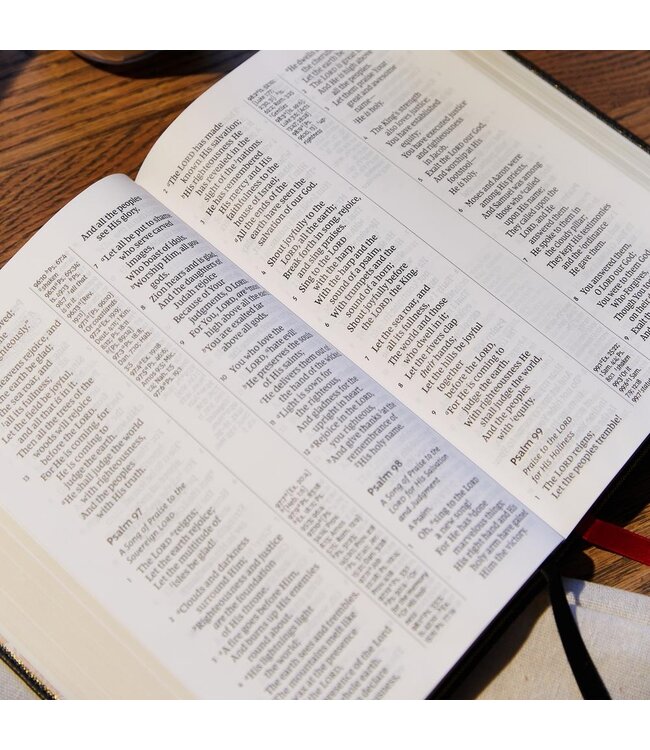 NKJV, Reference Bible, Center-Column Giant Print, Red Letter Edition, Comfort Print, Leatherflex Burgundy