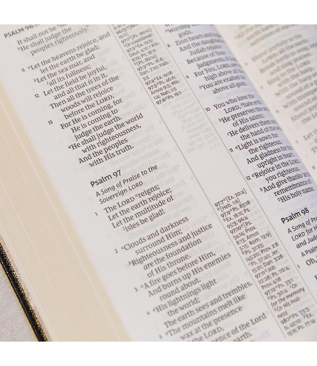 NKJV, Reference Bible, Center-Column Giant Print, Red Letter Edition, Comfort Print, Leatherflex Burgundy