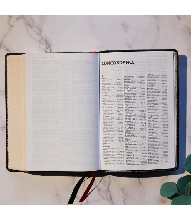 NKJV, Reference Bible, Center-Column Giant Print, Red Letter Edition, Comfort Print, Leatherflex Burgundy