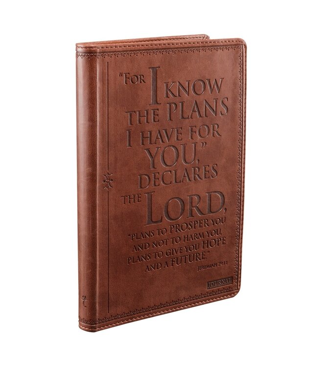 I Know the Plans Tawny-brown Faux Leather Classic Journal - Jeremiah 29:1 | 仿皮筆記本