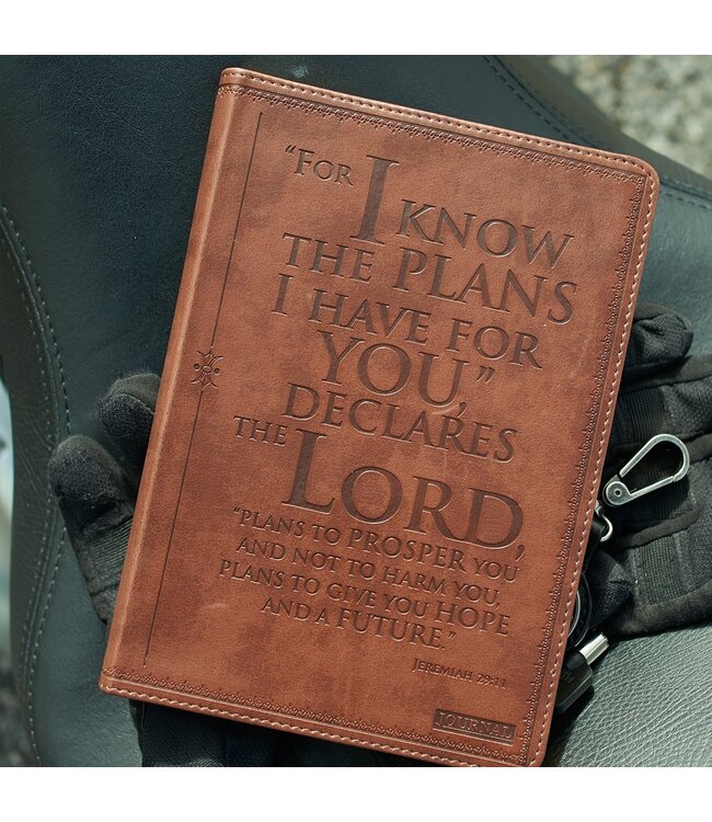 I Know the Plans Tawny-brown Faux Leather Classic Journal - Jeremiah 29:1 | 仿皮筆記本