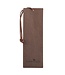 The Lord Is My Strength Walnut-Brown Faux Leather Bookmark- Exodus 15:2 | 仿皮書籤