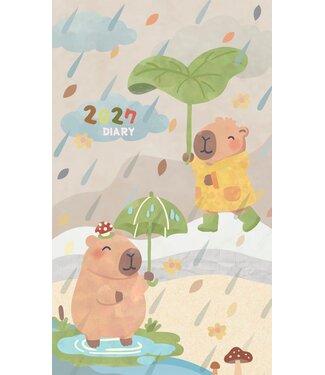 台灣校園書房 Campus Books 2027校園週曆【經典版】下雨巴拉 42K橫式週誌卡紙精裝