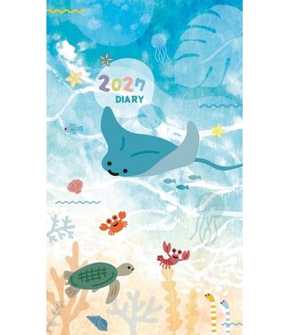台灣校園書房 Campus Books 2027校園週曆【經典版】魟然心動 42K橫式週誌卡紙精裝