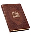 Antiqued Brown Faux Leather Large Print Thinline King James Version Bible with Thumb Index