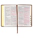 Antiqued Brown Faux Leather Large Print Thinline King James Version Bible with Thumb Index