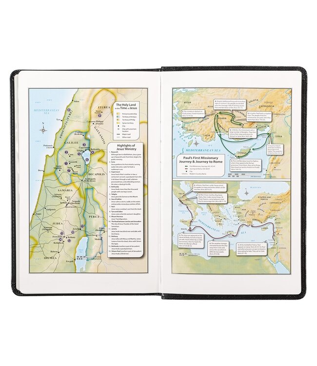 Black Framed Faux Leather King James Version Deluxe Gift Bible with Thumb Index