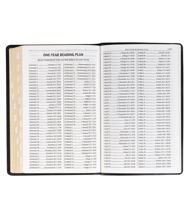 Black Framed Faux Leather King James Version Deluxe Gift Bible with Thumb Index
