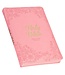 Blossom Pink Faux Leather King James Version Deluxe Gift Bible with Thumb Index and Zippered Closure