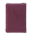 Maroon Faux Leather Compact King James Version Bible with Zipper Closure