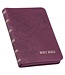 Maroon Faux Leather Compact King James Version Bible with Zipper Closure