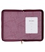 Maroon Faux Leather Compact King James Version Bible with Zipper Closure