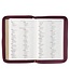 Maroon Faux Leather Compact King James Version Bible with Zipper Closure