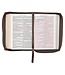 Floral Dusty Taupe Faux Leather Large Print Compact King James Version Bible