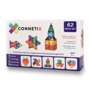 Connetix 62 Piece Set Magnetic Tiles