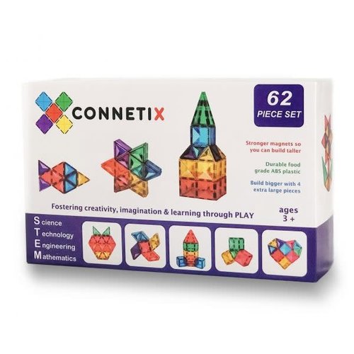 Connetix 62 Piece Set Magnetic Tiles Connetix 62 Piece Set Magnetic Tiles