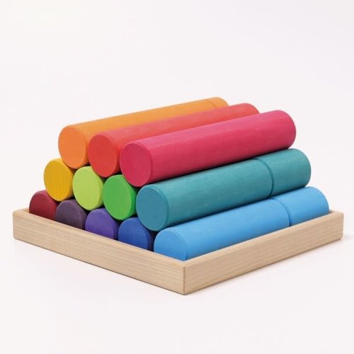 Grimms Large Building Rollers Rainbow Grimms Large Building Rollers Rainbow