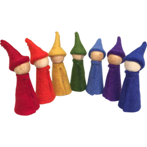 Papoose Rainbow Gnomes Set 7pce
