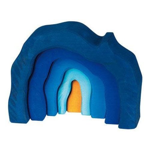 Gluckskafer Blue Wooden Grotto Set 5 Parts Gluckskafer Blue Wooden Grotto Set 5 Parts