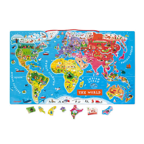 Janod Magnetic World Map Puzzle