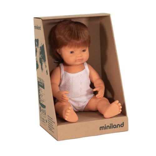 Miniland Minland Caucasian Boy Red Head 38cm Miniland Minland Caucasian Boy Red Head 38cm