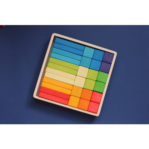 Skandico - Rainbow Blocks & Bricks 18pce Skandico - Rainbow Blocks & Bricks 18pce