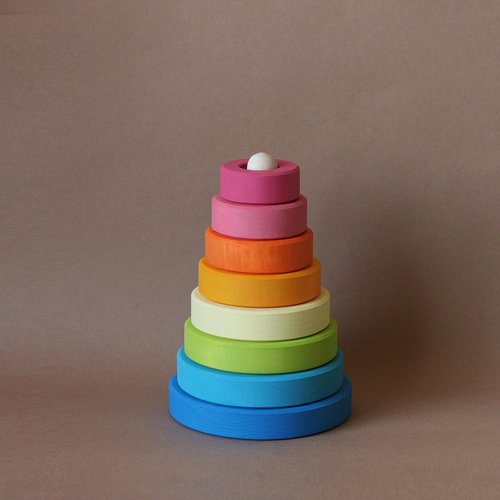 Cone Rainbow stacker - Blue Base Cone Rainbow stacker - Blue Base