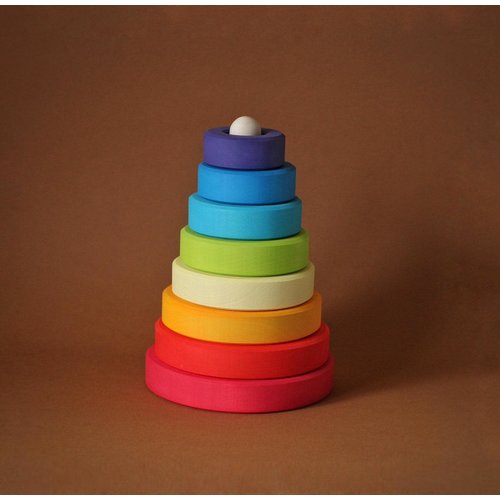 Cone Rainbow stacker - Red Base Cone Rainbow stacker - Red Base