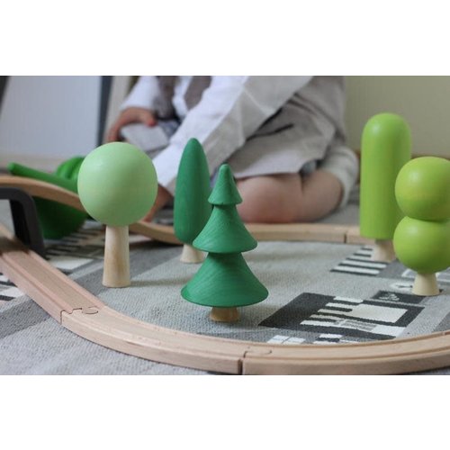 Set of 7 Green Trees Set of 7 Green Trees