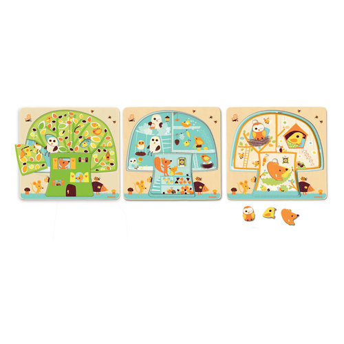 Djeco Three Layer Wooden Tree House Puzzle Djeco Three Layer Wooden Tree House Puzzle