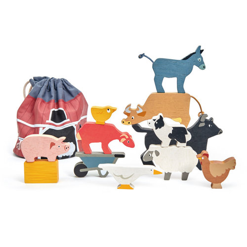 Tender Leaf Stacking Farmyard Animals with Bag Tender Leaf Stacking Farmyard Animals with Bag