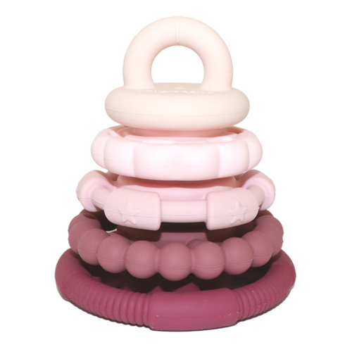 Rainbow Stacker and Teether Toy Dusty Rainbow Stacker and Teether Toy Dusty