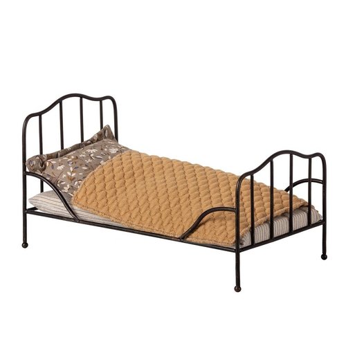 Maileg Maileg Vintage bed Mini Anthracite Maileg Maileg Vintage bed Mini Anthracite
