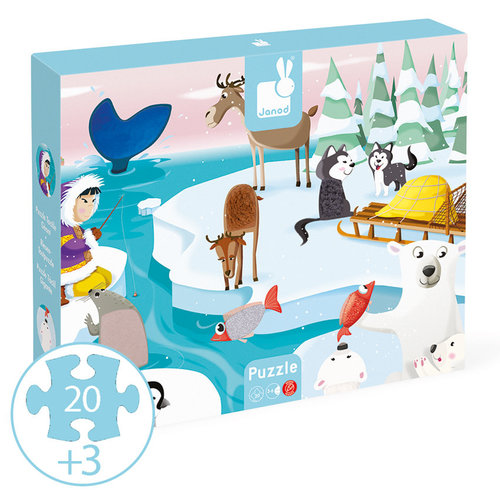 Janod Tactile Puzzle Ice 20pc Janod Tactile Puzzle Ice 20pc
