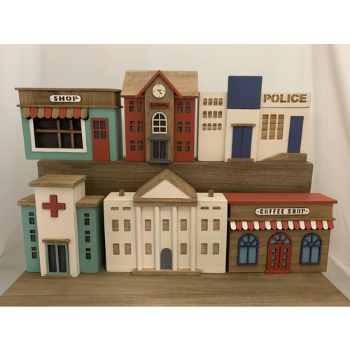 Town Buildings Set/6pc Town Buildings Set/6pc