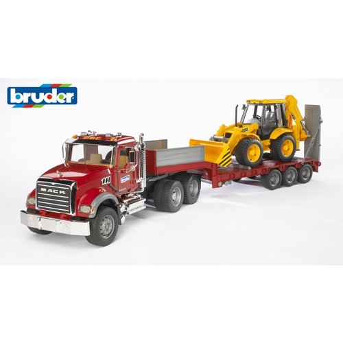 BR1:16 MACK Granite Low Loader w/JCB 4CX Backhoe Loader BR1:16 MACK Granite Low Loader w/JCB 4CX Backhoe Loader