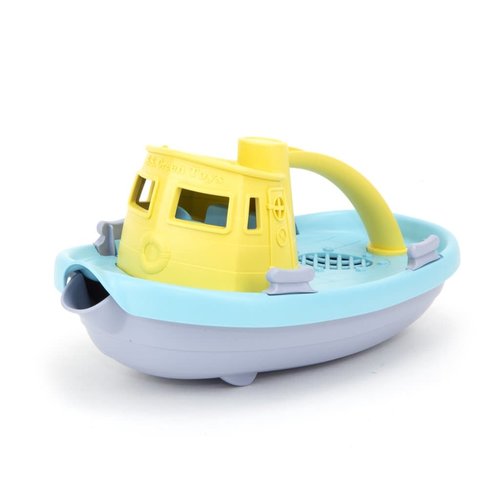 Green Toys - Tug Boat - Grey/Yellow/Turquoise Green Toys - Tug Boat - Grey/Yellow/Turquoise
