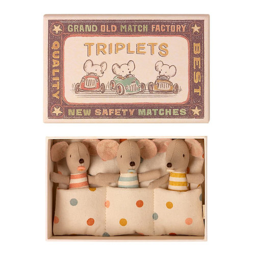 Maileg Triplets Baby Mice in box Maileg Triplets Baby Mice in box