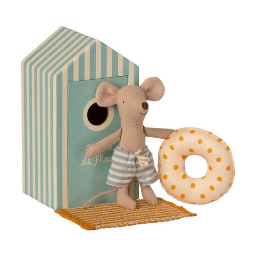 Maileg Beach Mouse Little Brother in Cabin Maileg Beach Mouse Little Brother in Cabin
