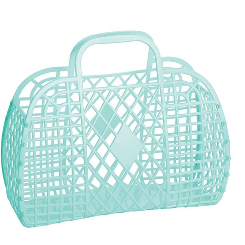 Sun Jellies Retro Basket Mint- Small Sun Jellies Retro Basket Mint- Small