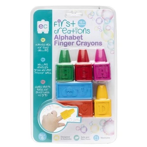 Easi-Grip Alphabet Finger Crayons set of 6 Easi-Grip Alphabet Finger Crayons set of 6