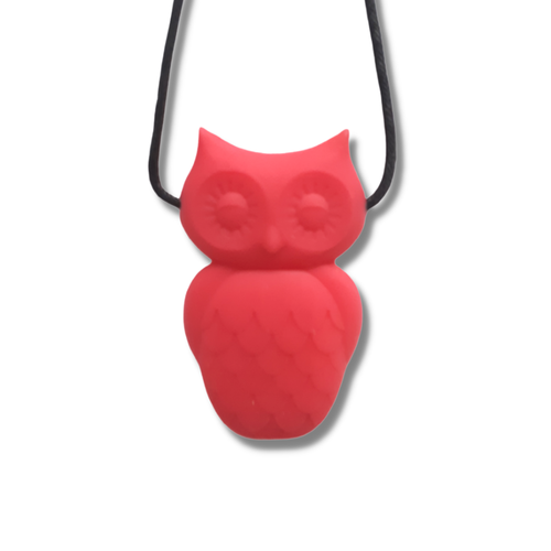 Owl Pendant - Fushsia Bubblegum Coloured