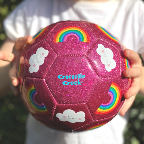 Glitter Soccer Ball - Rainbow (Size 3) Glitter Soccer Ball - Rainbow (Size 3)