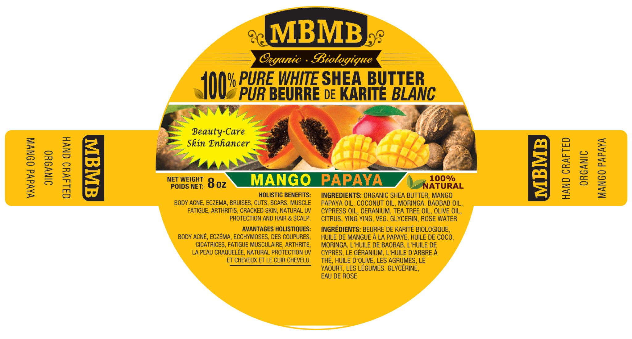 Shea Butter Mango Papaya 8z Princessa Beauty Products