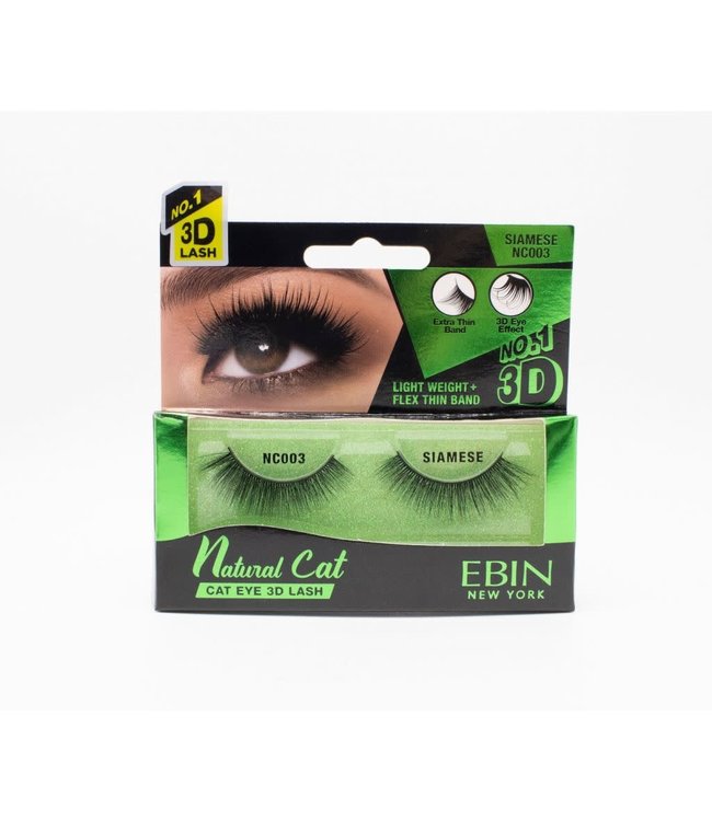 Ebin Natural Cat 3D Lashes - Natural Cat Siamese