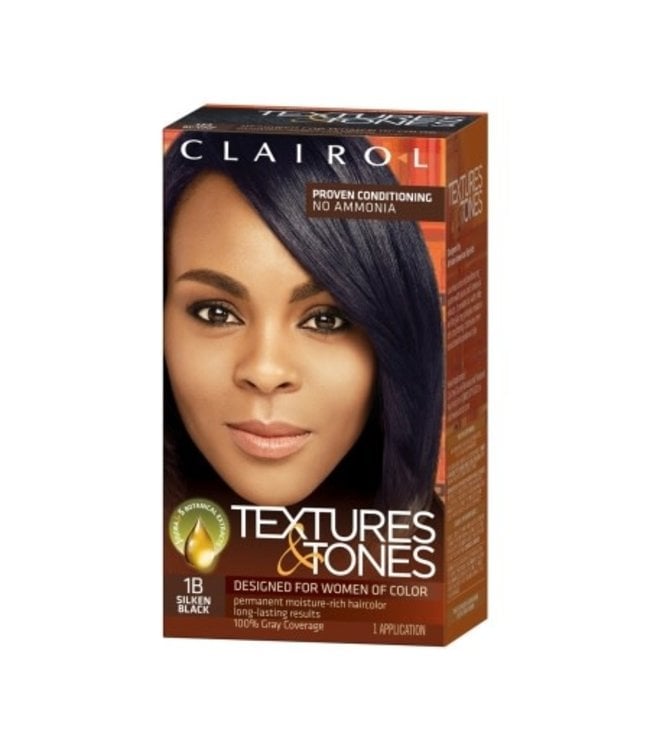 Clairol Textures & Tones Hair Color - Silken Black #1B