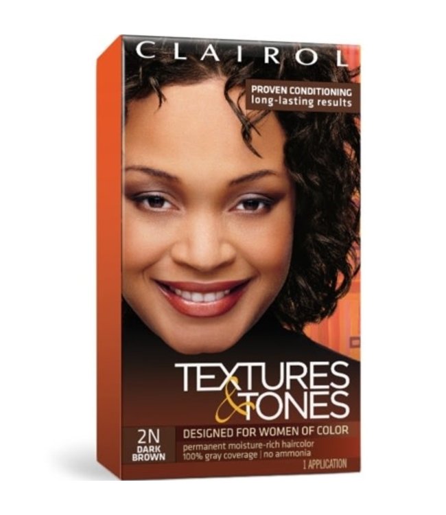 Clairol Textures & Tones Hair Color - Dark Brown #2N
