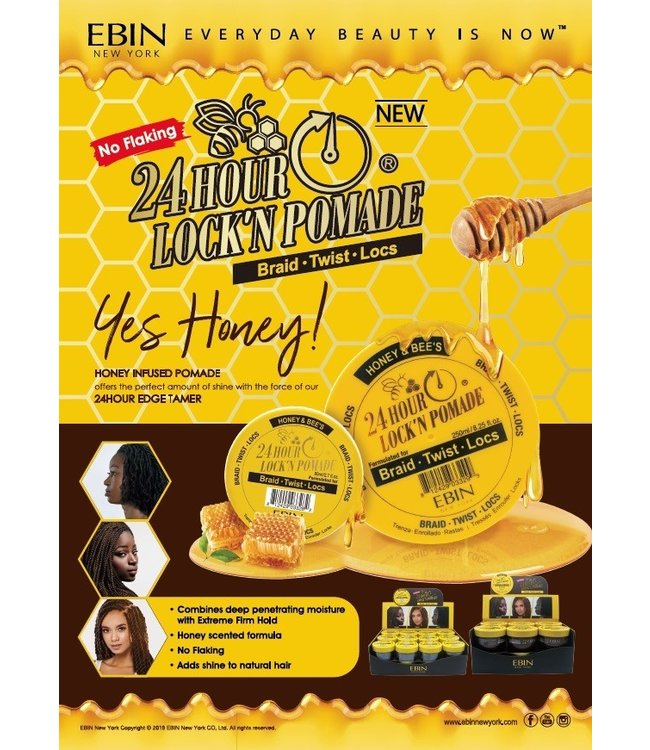 Ebin EBIN 24 Hour Honey & Bee's Lock'n Pomade - 8.25oz