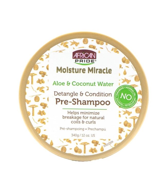 African Pride Moisture Miracle Aloe & Coconut Water Pre-Shampoo 12oz